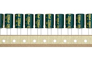 HUABAN 20 pezzi 16V 2200UF 13x21mm Condensatore elettrolitico in alluminio plug-in ad Alta Frequenza LOWESR con manicotto verde 16 Volt 2200 UF