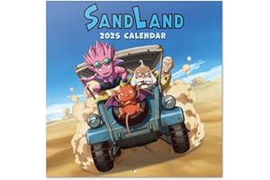 GRUPO ERIK Calendario 2025 pared Sand Land - Calendario pared, Planificador mensual: Con espacio para anotar e Ilustraciones (30x30 cm)