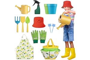 VEGAMALL Garden Tools Set 13 PCS Children's Gardening Tool Kits Garden Lovers Gift Tools Stainless Steel Multi Functional Gardening Set