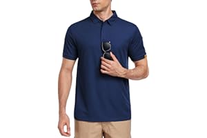 Csqtongan Polo Uomo Manica Corta, Maglietta Polo Uomo, Traspirante Polo T Shirt da Lavoro Uomo, Magliette Maniche Corte Uomo per attività All'aperto