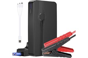 Horsdo Starthilfe Powerbank,1200A Spitzenstrom 20000mah Booster Auto starthilfe, Tragbare Auto Batterie Booster 12V (für 3,0L Benzin und 2,0L Dieselmotoren) mit Intelligentes Starthilfekabel