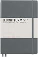 LEUCHTTURM1917 (344784) Notebook Medium (A5), Hardcover, 251 Numbered Pages, Dotted, Anthracite