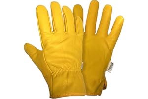 Bladez Thorn-Proof Gardening Gloves for Men and Women, Large- Thick Heavy Duty Cowhide Leather Palm and Top Sides, Warm Soft Inner Liner, Bramble-Proof Strong Double-Stitched (Large Pair of 1)