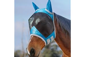 Harrison Howard CareMaster Pro Luminous Fly Mask UV Protection with Ear Protection