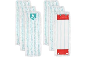 FENKABS 6 Stück Wischbezug für Leifheit Profi XL Micro Duo / Profi XL Cotton Plus, Mikrofaser Ersatzbezug für Alle Bodenarten, Super Starke Wasseraufnahme und Starke Dekontaminationsfähigkeit