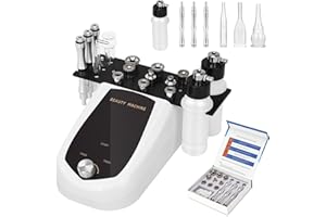 BLAYRAM 3 en 1 Machine de microdermabrasion diamant, machine de dermabrasion pour le visage, exfoliant de beauté, Vacuum Nettoyant Pores, puissance d'aspiration 0-68 cmHg avec kit de pulvérisation