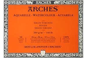 Arches Bloc aquarelle grain torchon 26 x 36 cm 300 g 20 pages Naturel Blanc