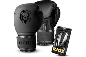 ‎FIGHTR FIGHTR® Kinder Boxhandschuhe mit bestem Sitz für maximalen Schutz | Junior Jungen und Mädchen | für Boxen, MMA, Muay Thai, Kickboxen & Kampfsport 04 06 oz | inkl. Tragetasche