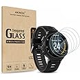 AKWOX (Pack of 4) Tempered Glass Screen Protector for Garmin Forerunner 735XT GPS Multisport and Running Watch, [0.3mm 2.5D 9H] Premium Clear Screen Protective Film for Garmin Forerunner 735XT