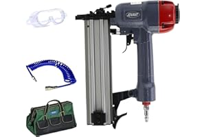 JOVANT 18GA Pneumatic Brad Nailer,Accepts 5/8 to 2Inch Brad Nails & Crown 5/8 to 1-5/8 Inch Staple.2 in 1 Nail Gun (Include 6m Air Tube & Portable Bag)