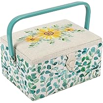 Hobby Gift Exclusieve grote naaidoos met twee deksels, knutseldoos, accessoirelade, speldenkussen, PVC-handgrepen, 25 x 25 x 17 cm, Haby Notions