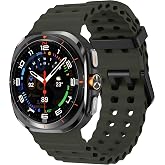 Teknoft Samsung Galaxy Watch Ultra 47mm ile Uyumlu Delikli Model Ocean Loop Yumuşak ve Hafif Silikon Kordon