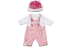 BABY born Kotek Onesie, śpioszki z długimi rękawami z ogrodniczkami z czapką, 839430 Zapf Creation
