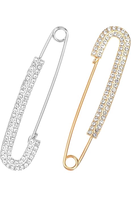 6 Clip Per Maglione Con Cristallo Finto - Spille Decorative Per Donne E Ragazze - Foto 2