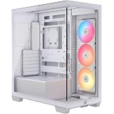 CORSAIR 3500X RS-R ARGB Semi-Tower PC Case with Panoramic Glass Panel - 3X | 3 pre-installed reversing fans, high airflow, sp
