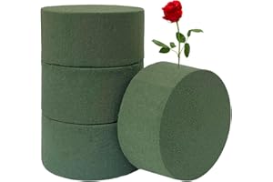 TAFACE 4 Unidades de Espuma de Flores Redondas, Húmedas y Secas para Arreglos Florales, Bodas y Tiendas (Verde)