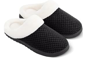 Bergman Kelly Women's Slippers, Memory Foam Indoor/Outdoor House Shoes w/Faux Fur Collar & Raised Texture Design (Bubbles Collection)