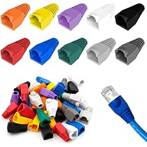 VESVITO RJ45 connecteur Cat 6 STP isolé par Passe-Fil et Protection Anti- courbure en Gris