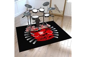 ZXHH Tapis de Batterie électronique Insonorisé, Non Glissant pour Grosse Caisse, Caisse Claire et Autres Jeux de Bases