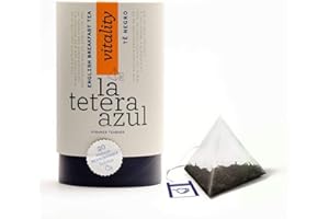 LATETERAZUL LA TETERA AZUL Té Negro English Breakfast Premium. Infusión Estimulante. Bote De 20 Pirámides.