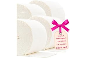 LALILL Dischetti di Cellulosa 2000 pz - 8 Strati - Pad Senza Pelucchi per Gel e Semipermanente - Nail Cleaner, Acetone, Remover - Accessori Manicure Professionale e Nail Art