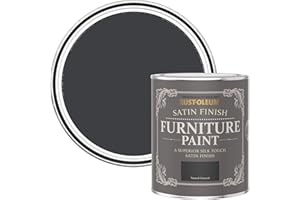 Rust-Oleum Black Furniture Paint in Satin Finish - Natural Charcoal (BLACK) 750ml