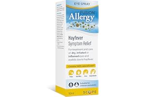 Fusion Allergy Eye Spray with 100% Natural Ectoin - Hydrating Drug Free Treatment for Hay Fever Symptoms and Dry, Irritated Eyes (10 ml - 220 doses)