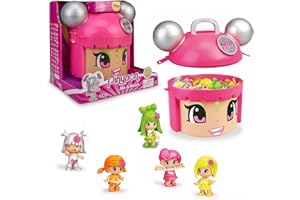 Pinypon - Mix & Max Neon Party, Conteneur avec 5 Figurines Exclusives pour Enfants de 4 à 8 Ans (Famosa 700015210) Multicolore Taille Unique