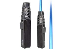 M TIME C CLUB Accendino a butano, ricaricabile Torcia da cucina a prova di vento Regolabile con blocco di sicurezza per la cottura della crème brûlée