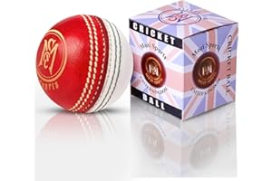 Mozi Sports Leder Cricket Ball Senior Handgenähte Match-Qualitätsbälle Gewicht 5,50 Unzen