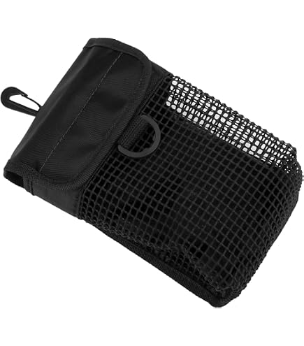 Sac De Plongée En Maille Léger Et Robuste - Filet Plongée Avec Boucle, Idéal Équipement Sous-Marin, Noir