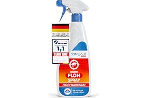 Patronus Floh-Spray für Wohnung & Umgebung 500 ml - effektives Abwehr-Mittel gegen Flöhe mit Sofortschutz - hochwirksam & laborgeprüft - mit dezentem Eukalyptus-Zitrusduft