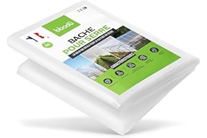 BIBODU Bache pour Serre Transparente 2 x 3M | Rendement Maximum - 800 Gauge & 200 Microns | Bache Serre de Jardin Parfait pour l'agriculture, Les Potagers et Les Jardins