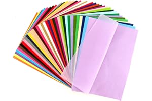 LEYUN 400 Fogli di Carta Velina Colorata - 36 Colori 21 cm x 29,7 cm per Hobby Creativi, Emballaggio Regalo, Carta Imballaggio e Decorazione di Festa e Matrimonio