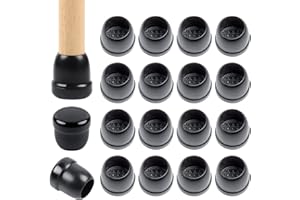 Ezprotekt Chair Leg Covers, 16PCS Small Black Silicone Floor Protectors, 0.75 inch Glides Carpet, Furniture Sliders & Thermo-Plastic-Elastomer Combination of Protector, Fits 0.5-0.8'' round
