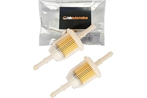 Tek Automotive Small Inline Fuel Filter Twin Pack - Universal for 6mm & 8mm Fuel Lines, Suitable for Cars, Quad Bike, Motorcycle, Lawnmowers, Generators, Forklifts & More