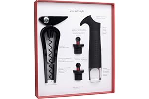 ‎L'ATELIER DU VIN L'Atelier du Vin - Chic Set Night - Sommelier-Box, Geschenkbox - Korkenzieher Chic Monsieur Night - Vakuumpumpe für Wein Gard'vin ON/OFF