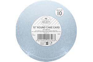 Culpitt Select 10" 3mm Round Cake Boards, 3mm Double Thick Cards For Celebration Desserts, Birthday Treats, Cupcakes, and More! 10 Inch, Pack Of 10