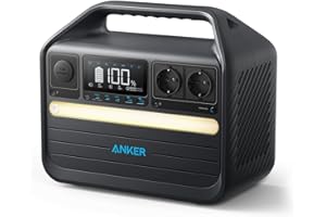 Station électrique portable Anker 555, générateur solaire 1024Wh avec batterie LiFePO4, 6 prises CA, 3 ports PD USB-C 100W max,pour camping/camping-cars/domestique/balcon/Panne de Courant(Anker SOLIX)