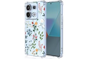XINYEXIN Funda para Xiaomi Redmi Note 13 5G Flores Floral Patrón Slim Antigolpes Transparente Carcasa Suave TPU Bumper Clear Case - Flower Art