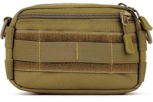 HUNTVP Bolsa Táctical Bolsa de Hombro Mochila de Bandolera Estilo Militar Riñoneras de Múltiple Función Mochila Ejércita Bolso Impermeable, Marrón