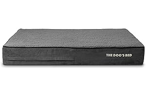 THE DOG'S BALLS The Dog's Bed Replacement Outer Cover (No Mattress) for The Dog's Bed Orthopaedic, Washable Plush Fabric, XL 15cm (Grey Plush), Veterinary Approved