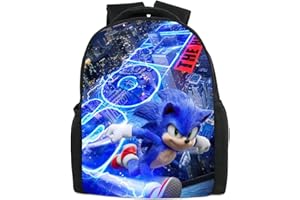 PADIEOE Sonic 3D Printed Children's School Backpack Sonic Travel Lightweight Backpack Book Bags Kids Boys Girls School Bag