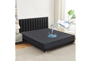 ‎MAFUDOXI mafudoxi Matratzenschoner Wasserdicht 140x200 cm, Inkontinenz Spannbettlaken, Atmungsaktiv Matratzenschutz Bettlaken, Nässeschutz Spannbetttücher, Inkontinenzunterlage Waschbar bei 60° - Anthrazit