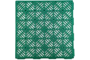 ANTIHUMEDADES Losetas de plástico Verde 30 x 30 x 1,5 cm - Suelo económico para Zonas húmedas, Suelos de terrazas, Suelos de Piscinas