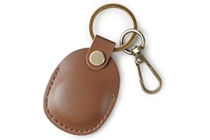 Ainiv Etui ochronne kompatybilne z zawieszką Apple Airtag, etui z brelokiem zapobiegającym zgubieniu, wisiorek Airtag wykonany ze skóry, odporny na zarysowania pokrowiec na AirTag, pokrowiec na klucz,