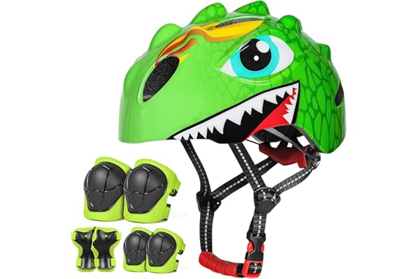 VICTGOAL Casque Velo Enfant pour Garçons et Filles Dessin animé Casque Trotinette Parfait pour Le Scooter, Le Tricycle et Le Skateboard, Taille Réglable