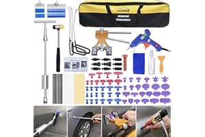 LYCAON Outil de réparation de Bosses Kit d'arrachage de Bosses, Pistolet à Colle Chaude, kit d'outils de réparation de Bosses, arrache-grêle, Instructions et vidéo incluses (107 PCS)