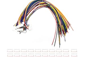 XIKERSWO 20 pares de conectores JST XH de 2,54 mm, 8 pines, 2,54 mm de paso hembra y macho JST con cable de 300 mm 26 AWG