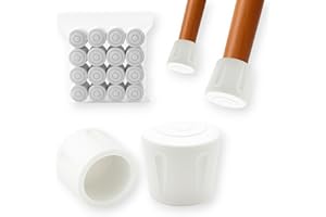 Ajile - 16 pcs - Protection Pied de Chaise et Table – Patins épais Antidérapants et Résistants - Embout à insérer - Protège Sols et Meubles - Tampon en Caoutchouc Noir Ø16 mm - Fabriqué en Europe